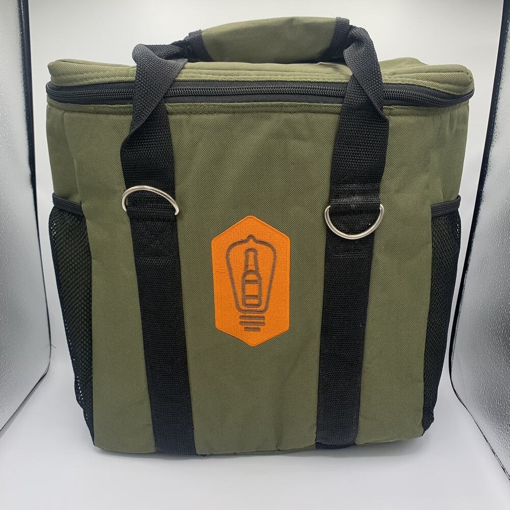 Bottle Logic Brewing Insulated Craft Beer Bottle Carrier Crypto Storage GreenBag